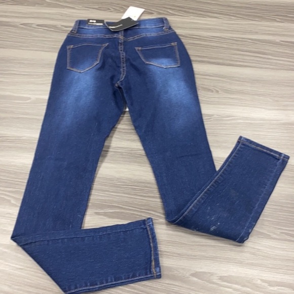 Fashion Nova Teenage Fever Blue Jeans Distressed Ripped Denim Pants Size… - Picture 9 of 15